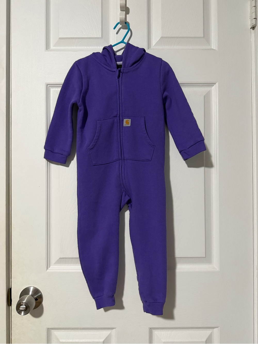 Carhartt Kids Hooded One-Piece in Bright Purple